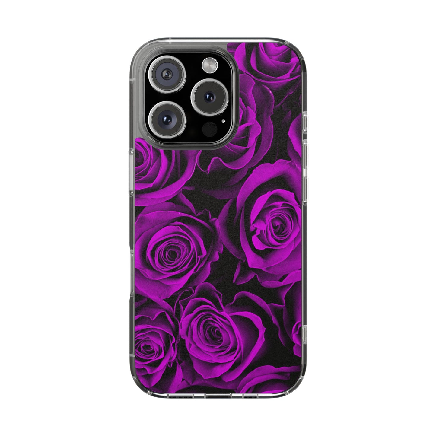 Clear Magnetic Phone Case – Amethyst Roses