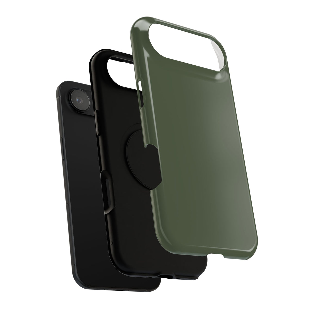 Impact-Resistant Phone Case — Military Green Protective Shockproof Cover
