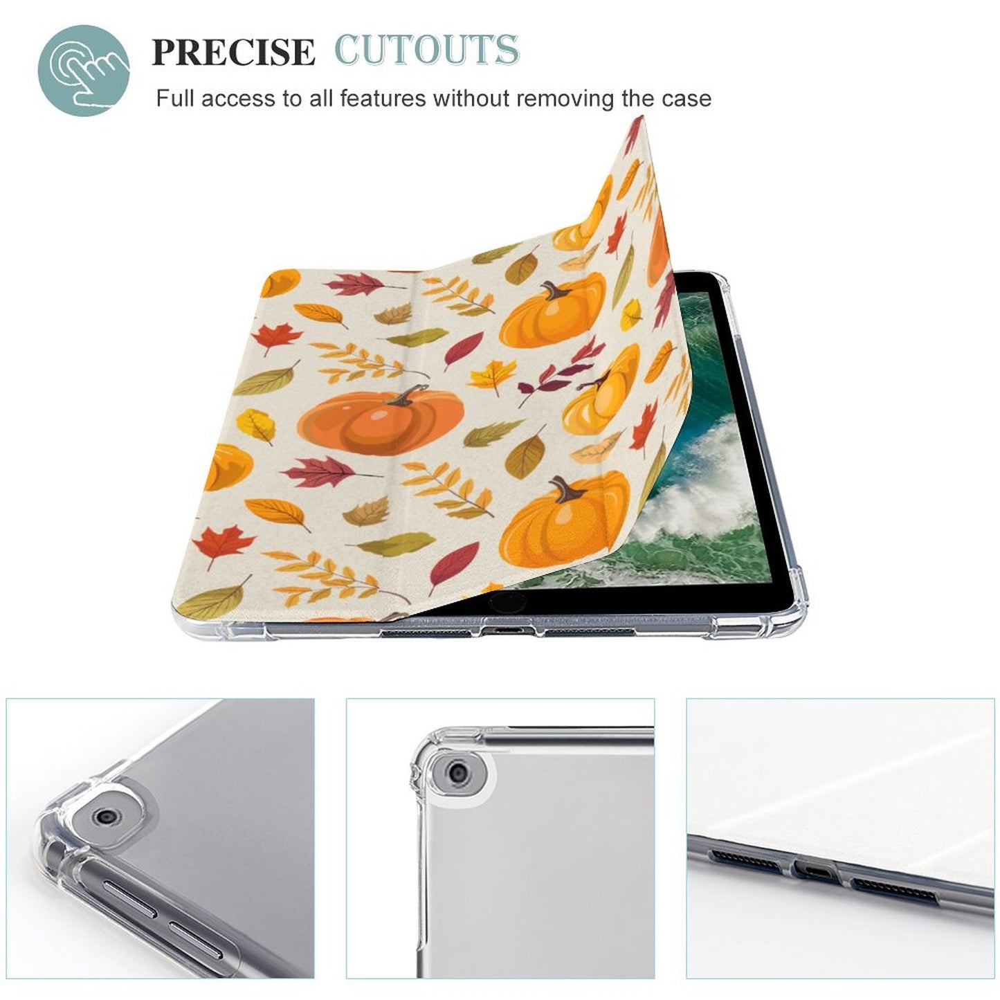 Tablet Case with Pencil Holder – Falling for Pumpkin