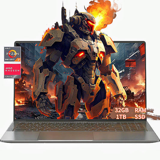 Laptop ,Gaming Laptop 15.6 FHD , AMD Ryzen 7 5825U, 32GB RAM, 1TB SSD, Windows 11PRO, Graphite, Backlit KB, Gray