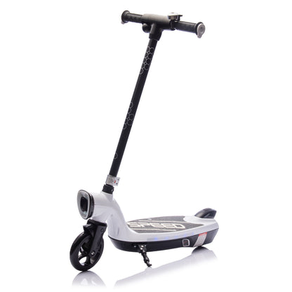 Kids Electric Scooter - 5.59-6.84 MPH, LED Lights, Rear Brake, Kickstand, Bell, Ages 6+