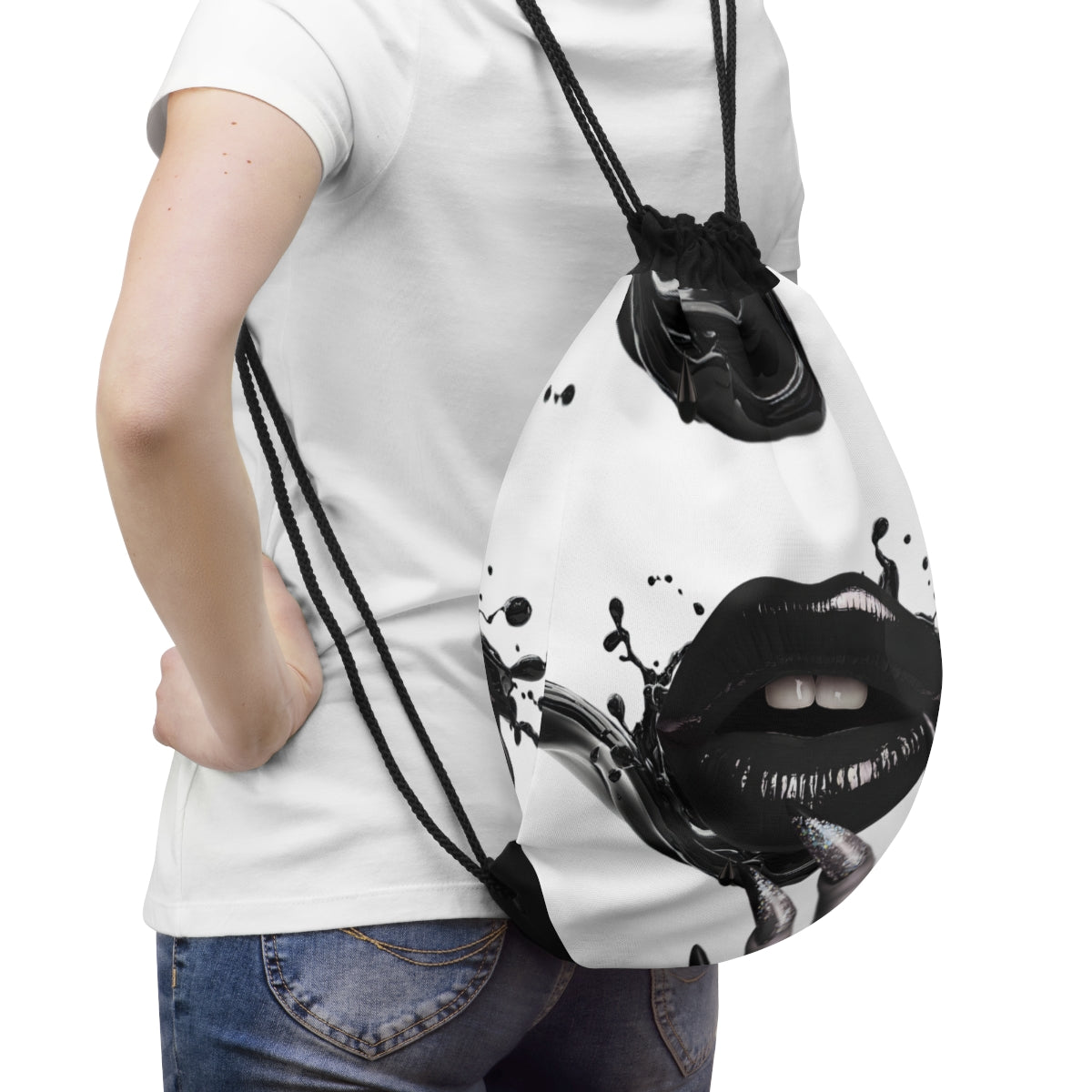 Drawstring Bag – Liquid Noir