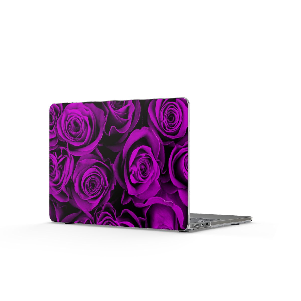 Clear Laptop Case – Amethyst Roses