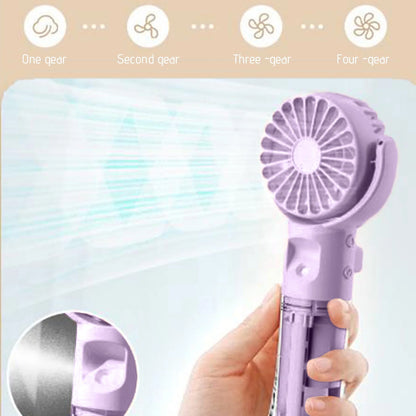 16.8 Cm 4-Speed Rechargeable Handheld Mini Fan