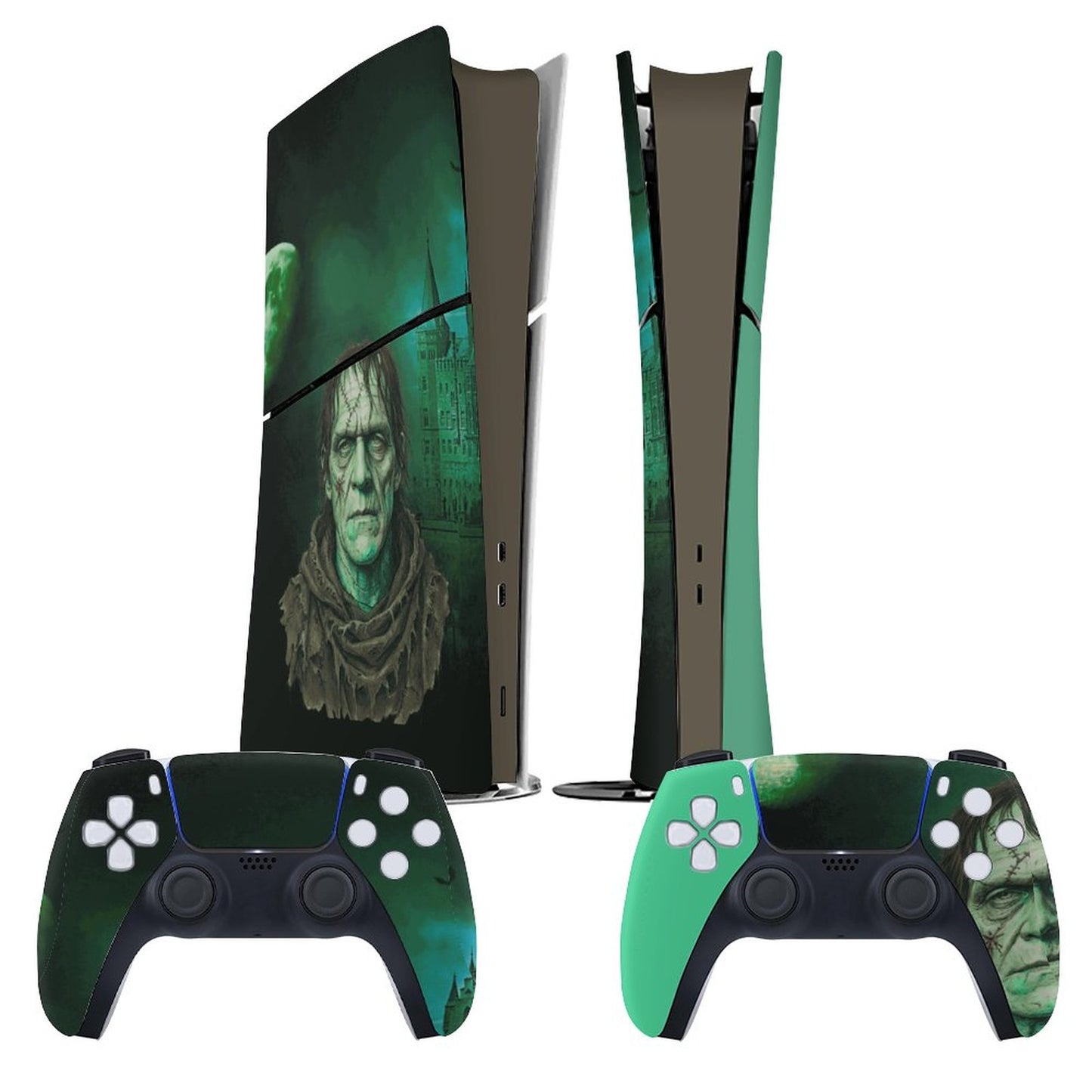 Console Skin Kit – Stitched in Darkness – Compatible with PlayStation 5 Slim Digital Edition