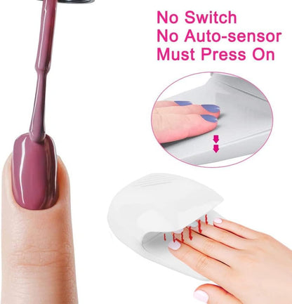 Portable Nail Fan Dryer, Quick Dry Blower for Regular Nail Polish & Gel Nails