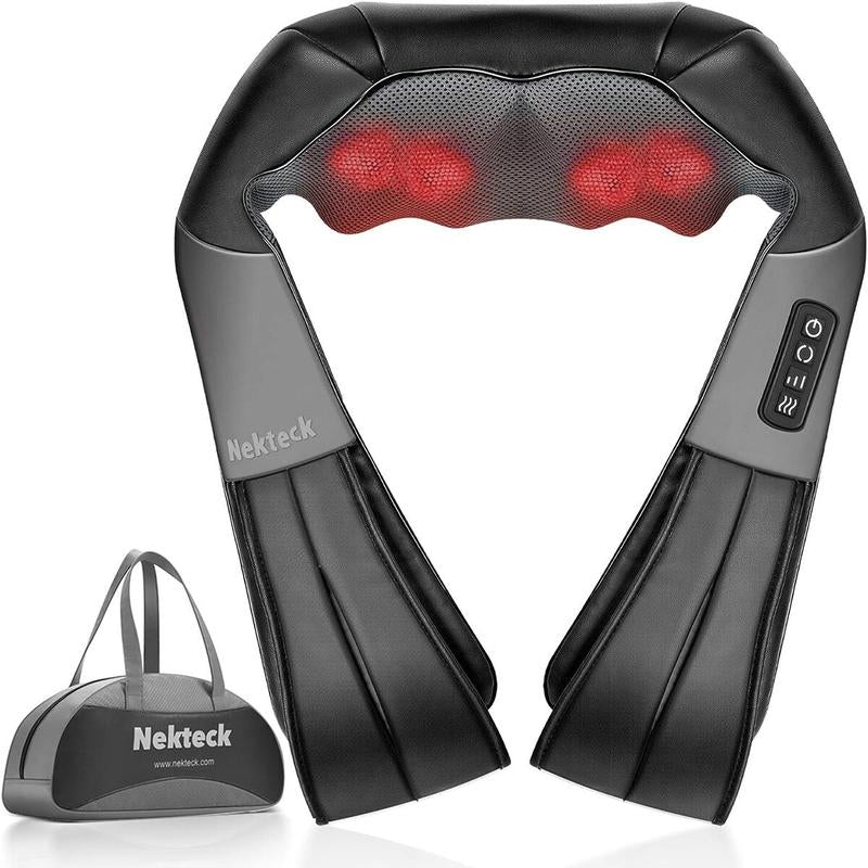 Nekteck Shiatsu Massager: Deep Muscle Pain Relief with Heat