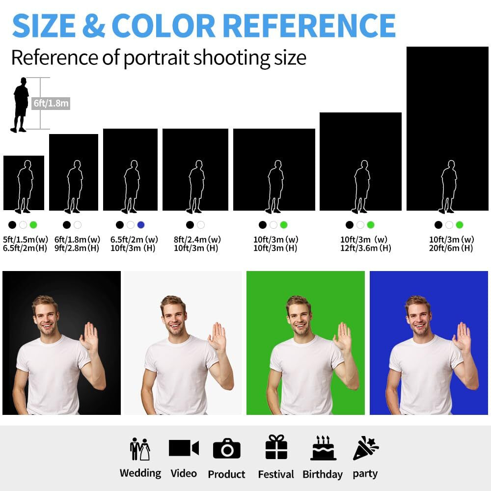 White Photo Backdrop Background, 10X20 Ft White Screen for Photography, Seaml...