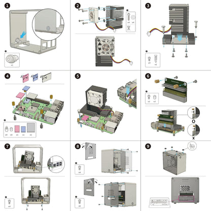 Electrocookie Raspberry Pi 5 Case, Aluminum Mini Tower Case with Cooling Fan