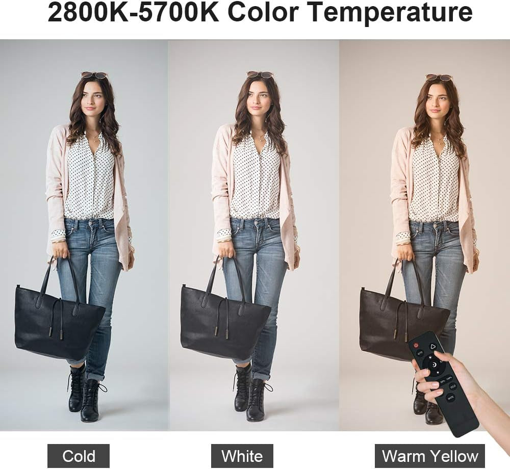 Softbox Lighting Kit, 2X19.7"X27.5" Photography Continuous Lighting System with 2Pcs 85W 5700K E27 Socket LED Bulbs and Remote for Portrait Product Fashion Photography