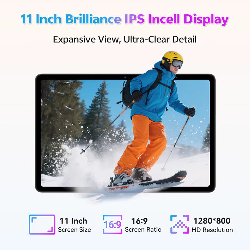 11-Inch 2025 Tablet Android 15 12GB RAM 128GB ROM Octa Core 8000Mah Android Tablet PC 13MP+5MP HD Android Tablets