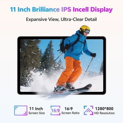 11-Inch 2025 Tablet Android 15 12GB RAM 128GB ROM Octa Core 8000Mah Android Tablet PC 13MP+5MP HD Android Tablets