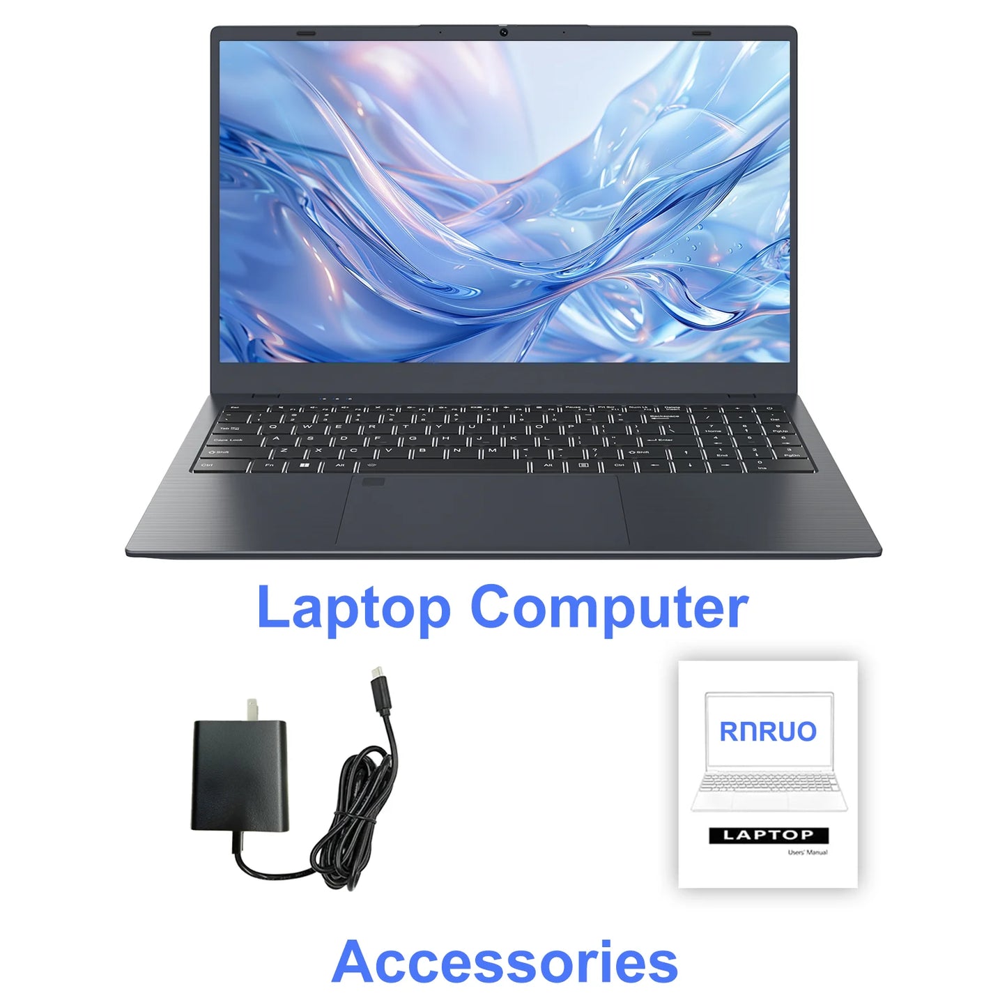 15.6" Windows 11 Pro Laptop, Intel Celeron N5095 up to 2.9Ghz 16GB RAM 512GB SSD, with Office 2024 Fingerprint Backlit Keyboard 1920*1080 IPS FHD Display for Student, Home Office, Business