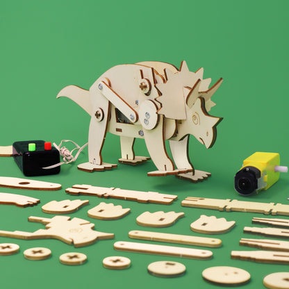 Dinosaur Robot Triceratops DIY Kit - Educational STEM Learning Toy
