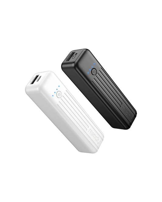 2-Pack Mini Power Bank 5000mAh - Lightweight Portable Charger for iPhone/Android