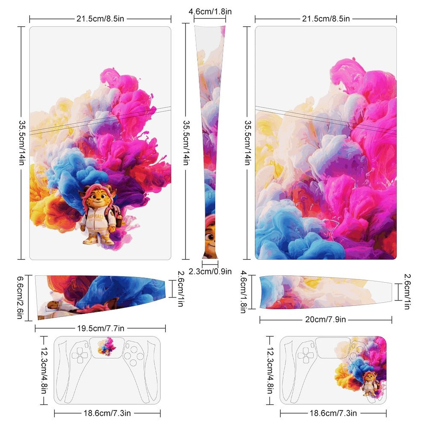 Console Skin Kit – Monster Splash