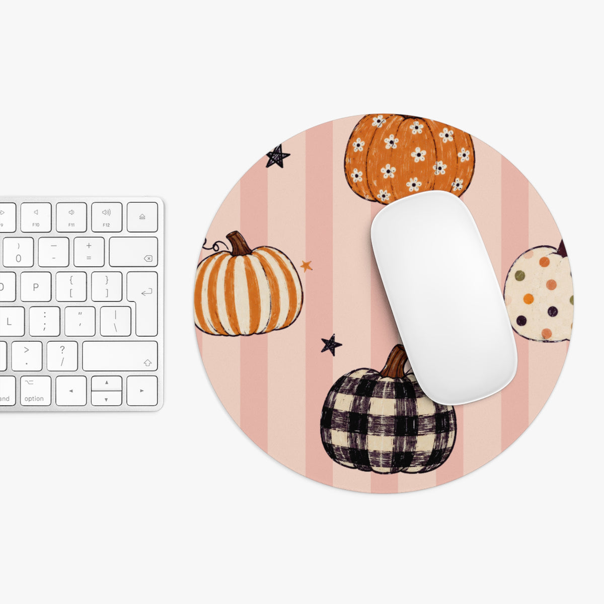 Round Mouse Pad – Pumpkin Picnic
