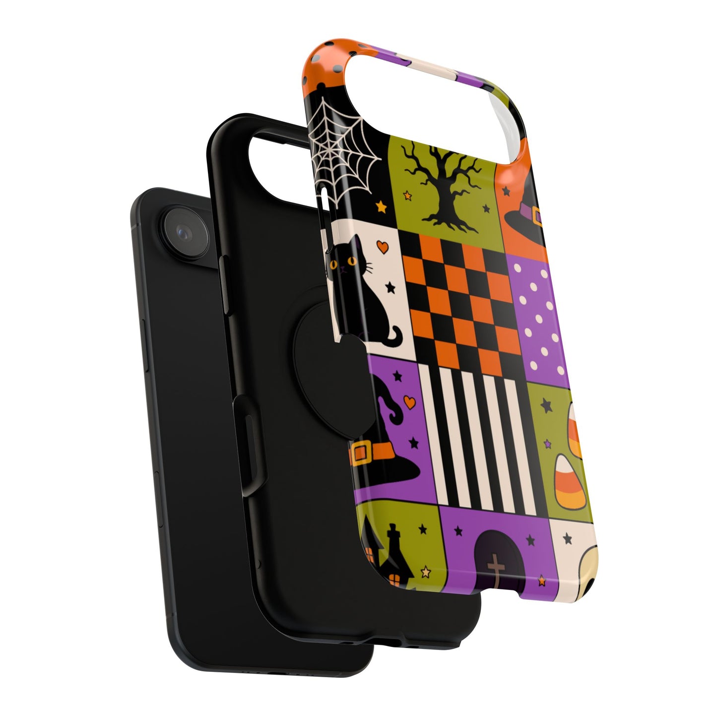 Impact-Resistant Phone Case – Spooky Patchwork