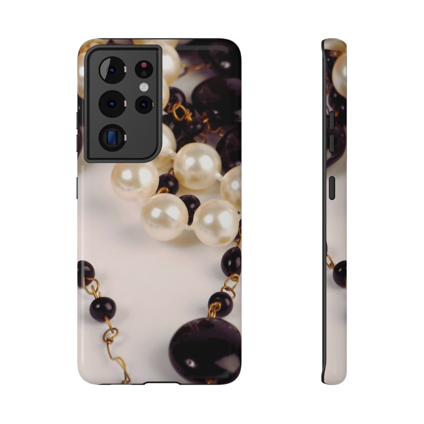 Impact-Resistant Phone Case – Noir Pearl