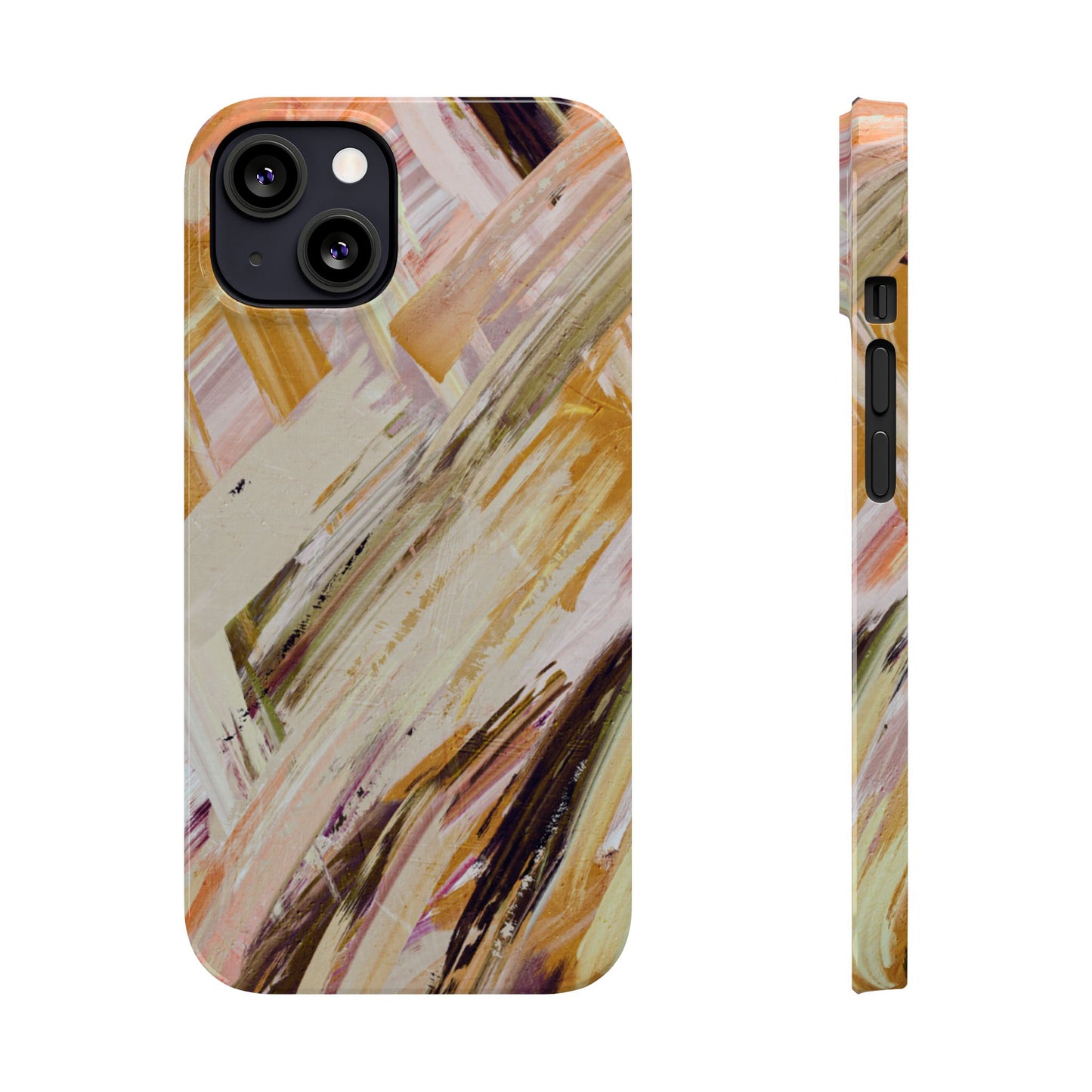 Slim Phone Case – Brush & Bronze
