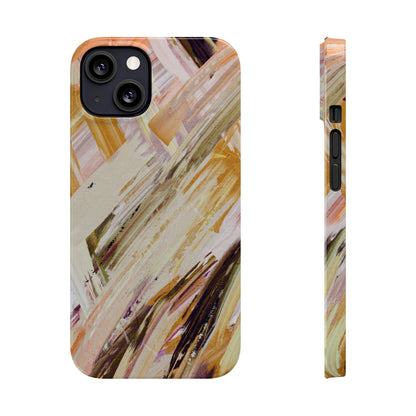Slim Phone Case – Brush & Bronze