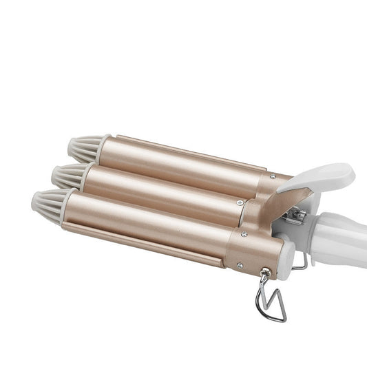 Triple Barrel Curling Iron - Professional 3-Tube Hair Waver for Beach Waves & Volume