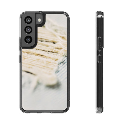 Clear Phone Case – Woven Warmth