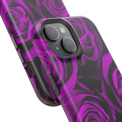 Impact-Resistant Phone Case – Amethyst Roses