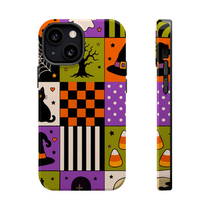 Wireless-Charging Compatible Case – Spooky Patchwork