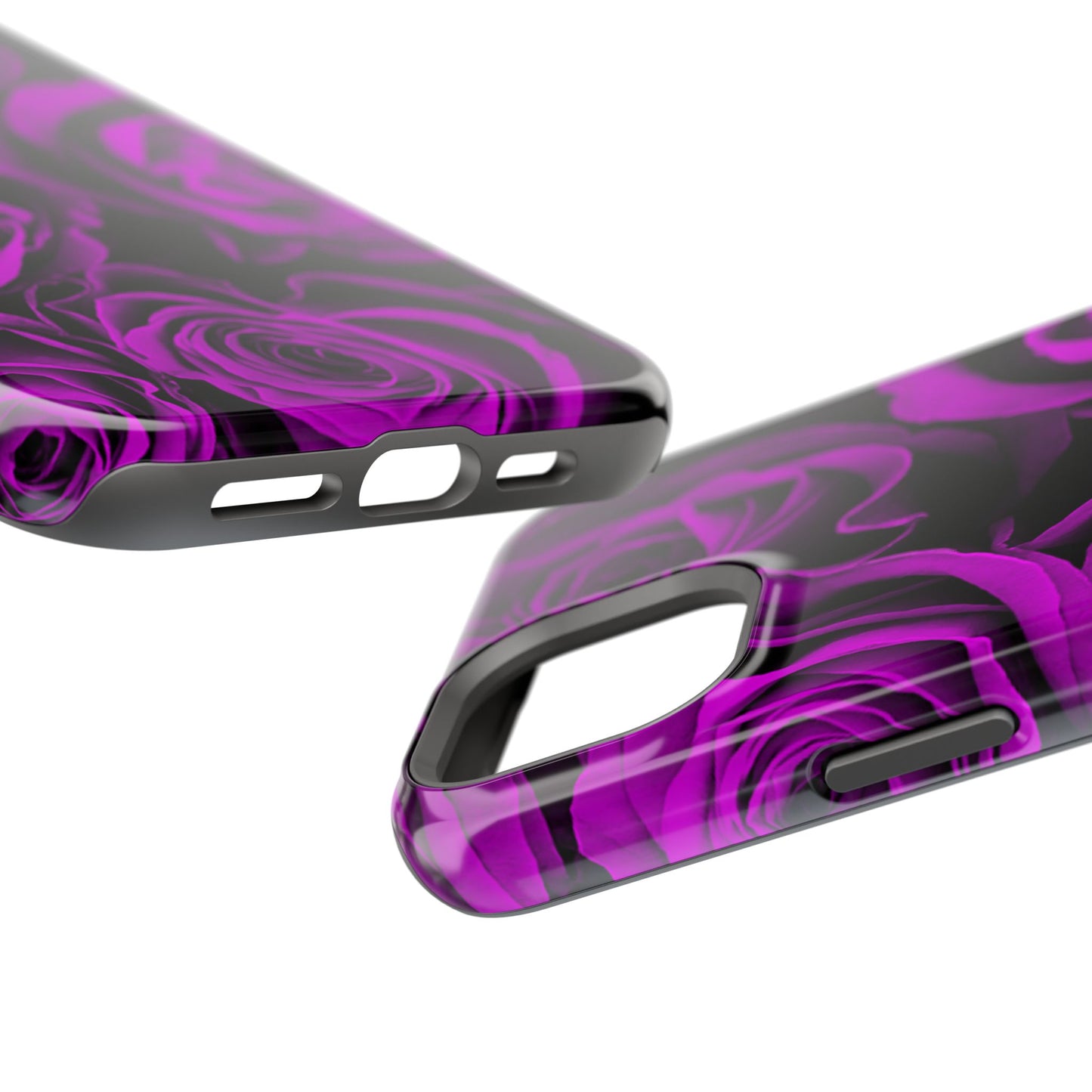 Wireless-Charging Compatible Case – Amethyst Roses