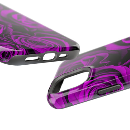 Wireless-Charging Compatible Case – Amethyst Roses