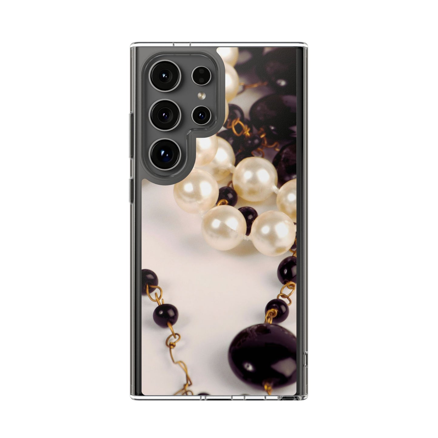 Clear Phone Case – Noir Pearl