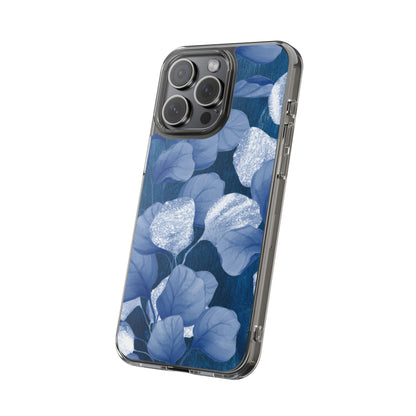 Clear Phone Case – October Blues – Compatible with iPhone 13–17 & Samsung Galaxy S25–S26 Series