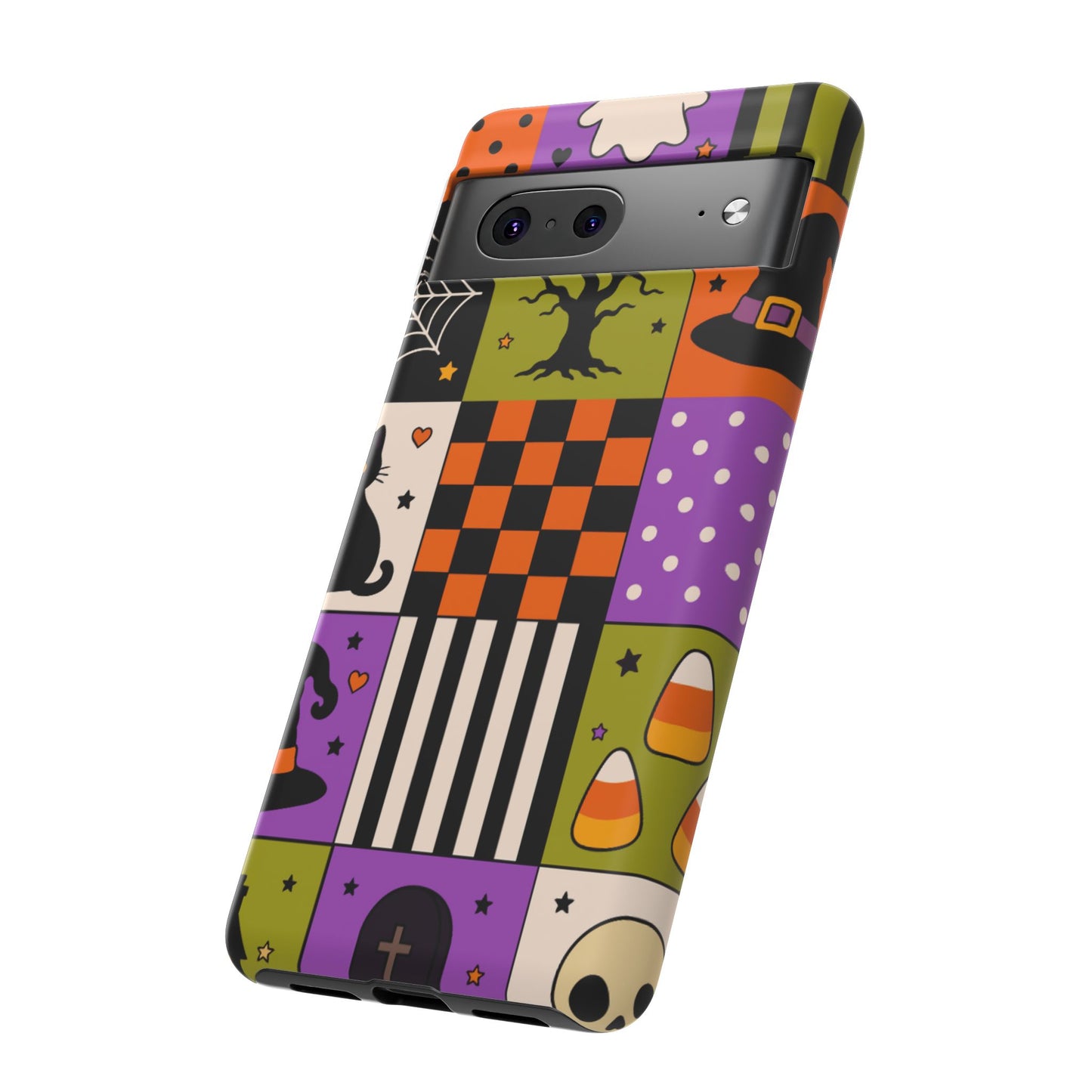 Protective Phone Case – Spooky Patchwork