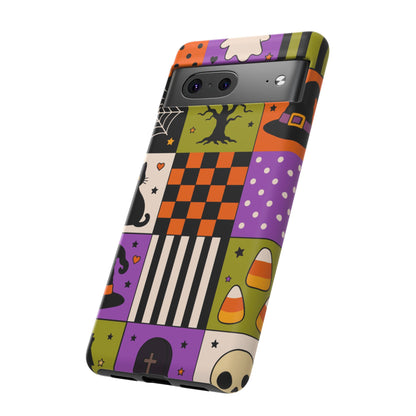 Protective Phone Case – Spooky Patchwork