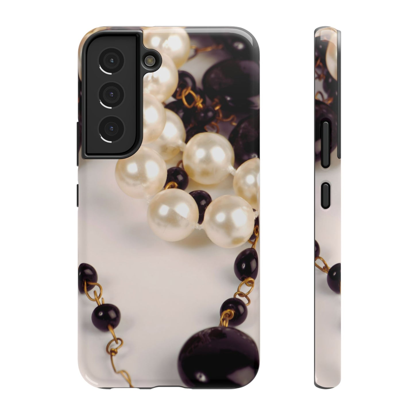 Impact-Resistant Phone Case – Noir Pearl