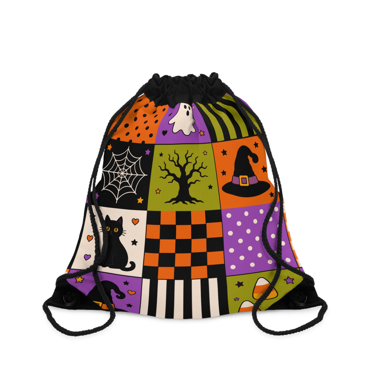 Drawstring Bag – Spooky Patchwork