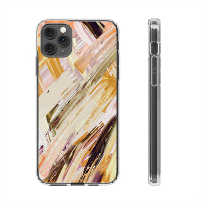 Clear Phone Case – Brush & Bronze