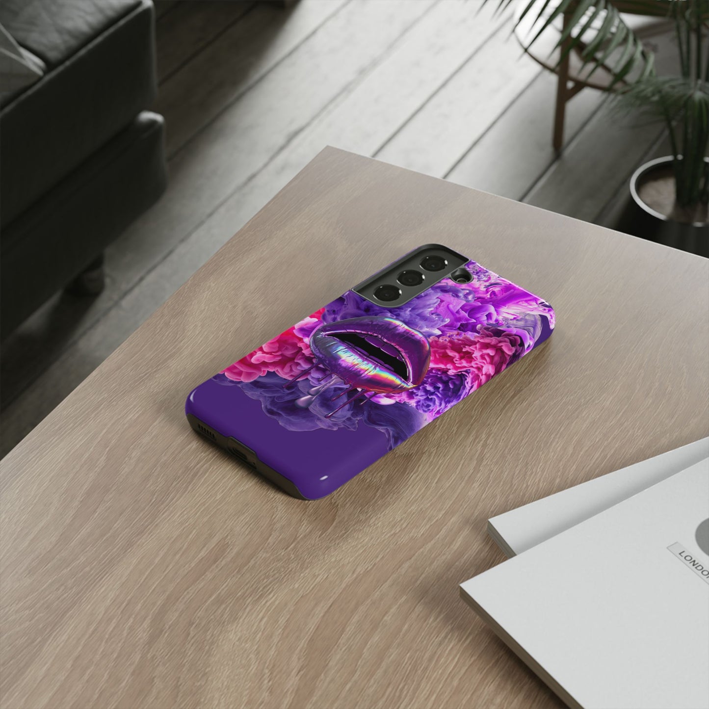Protective Phone Case – Purple Haze Lips