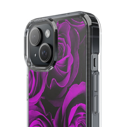Clear Phone Case – Amethyst Roses