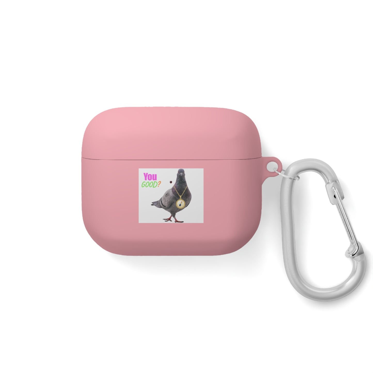 Wireless Earbud Case Cover – Pigeon Design Slim Drop Protection with Carabiner Clip