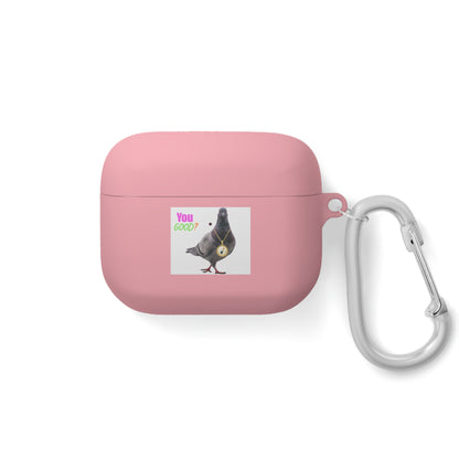 Wireless Earbud Case Cover – Pigeon Design Slim Drop Protection with Carabiner Clip
