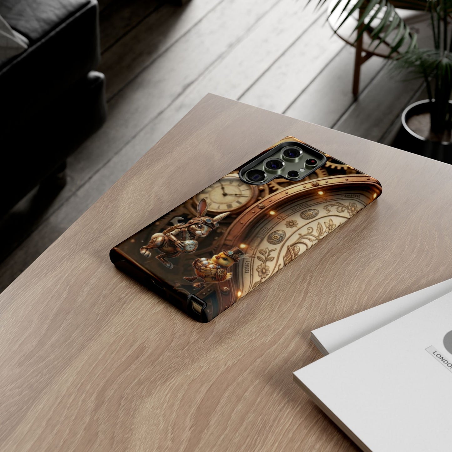 Protective Phone Case – Clockwork Cottontail
