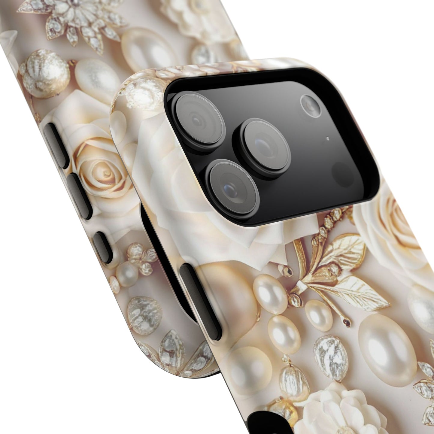 Impact-Resistant Phone Case – Ivory Opulence