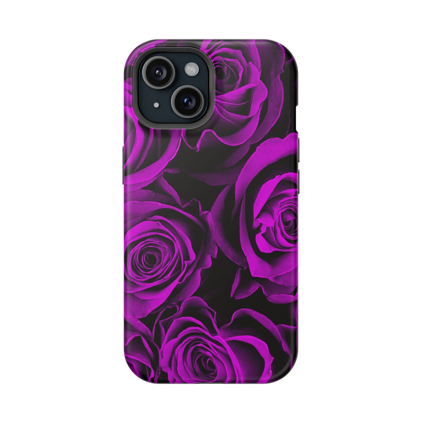 Impact-Resistant Phone Case – Amethyst Roses