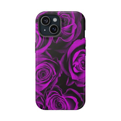 Impact-Resistant Phone Case – Amethyst Roses
