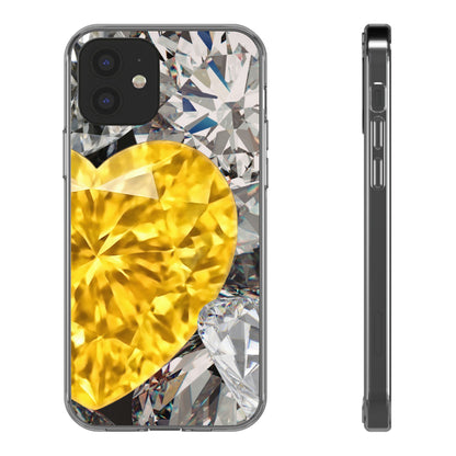 Clear Phone Case – Heart of Gold