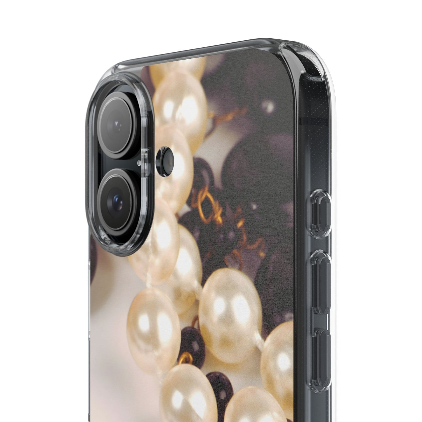 Clear Phone Case – Noir Pearl