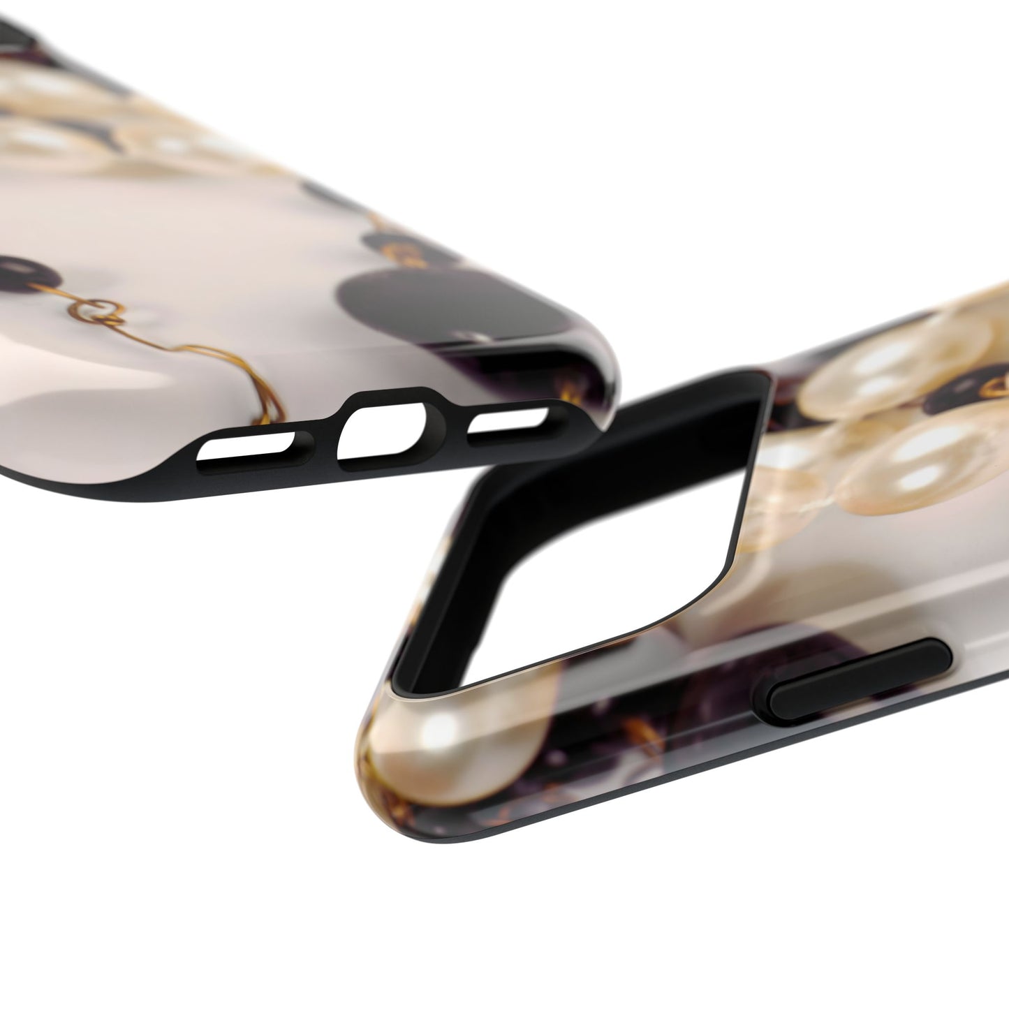 Impact-Resistant Phone Case – Noir Pearl