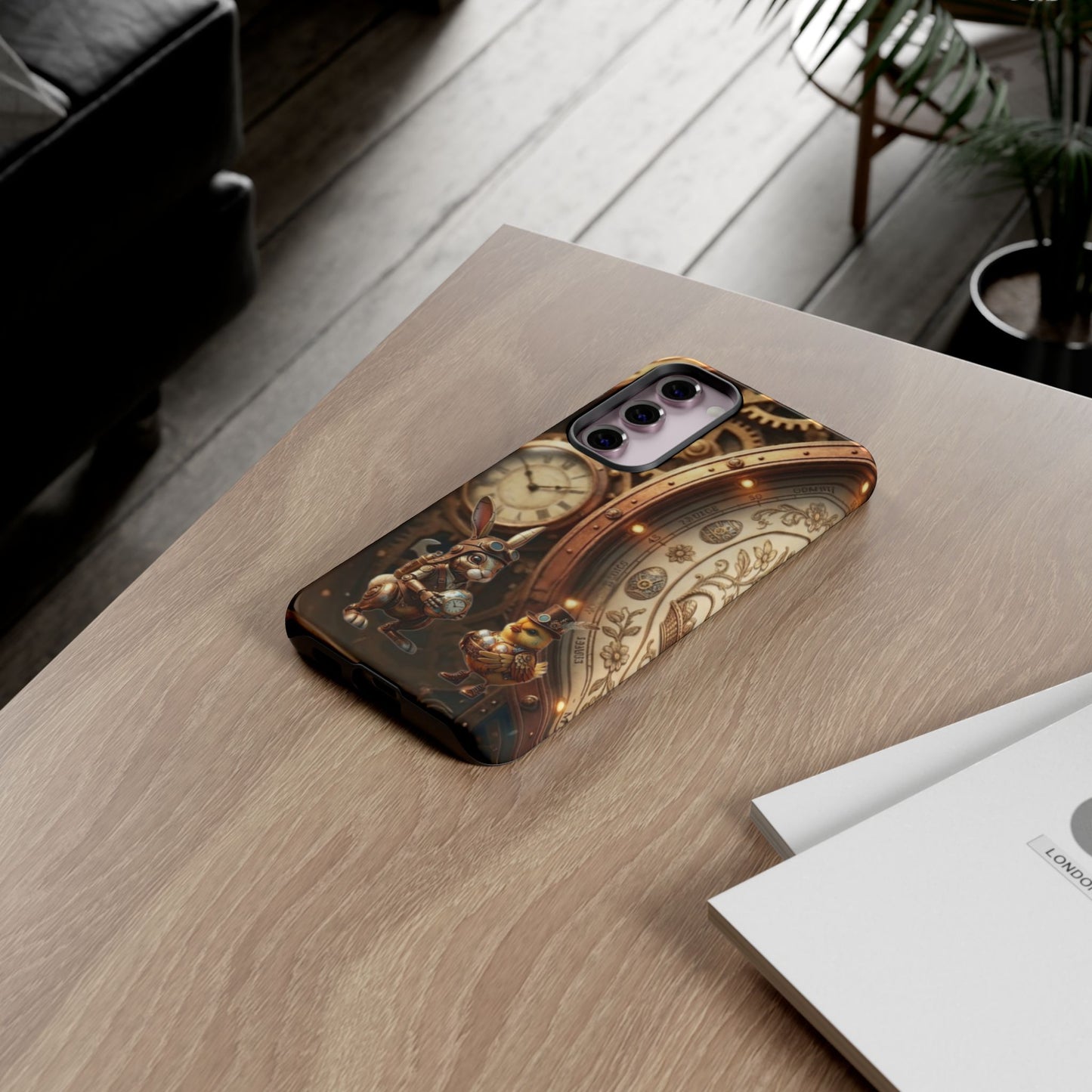 Protective Phone Case – Clockwork Cottontail